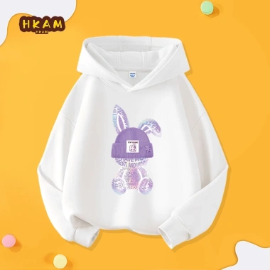 Áo Hoodie bé gái mũ trùm đầu thời trang đơn giản in hình thỏ - giảm giá 22% chỉ 226.800 VND 8