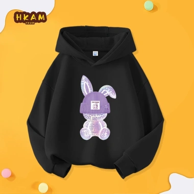 Áo Hoodie bé gái mũ trùm đầu thời trang đơn giản in hình thỏ - giảm giá 22% chỉ 226.800 VND 9