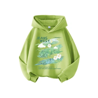 Áo hoodie bé gái mũ trùm đầu xanh lá cây Graffiti thời trang giảm 22% chỉ 226.800₫ 3