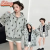 Áo hoodie bé gái mùa xuân thu 2.026 - Cardigan len Hàn Quốc, mũ trùm đầu, thời trang giảm giá 602.208 VND