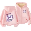 Áo Hoodie bé gái nỉ lông cừu trẻ em, thiết kế dễ thương, túi in Kuromi – 350.000₫ 8