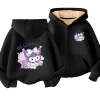 Áo Hoodie bé gái nỉ lông cừu trẻ em, thiết kế dễ thương, túi in Kuromi – 350.000₫ 10