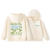 Áo Hoodie bé gái trẻ em dây kéo đơn giản thời trang, in hoa, có túi - Giá chỉ 250.000₫ 5
