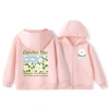 Áo Hoodie bé gái trẻ em dây kéo đơn giản thời trang, in hoa, có túi - Giá chỉ 250.000₫ 6