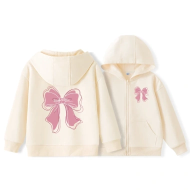 Áo Hoodie bé gái trẻ em dây kéo, thiết kế đơn giản thời trang, túi in nơ - 250k 6 Áo Hoodie bé gái trẻ em dây kéo, thiết kế đơn giản thời trang, túi in nơ - 250k 6