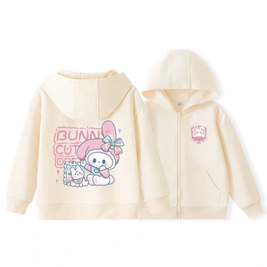 Áo Hoodie bé gái trẻ em, thời trang, túi tiện, in thỏ dễ thương, 250.000 VND 4