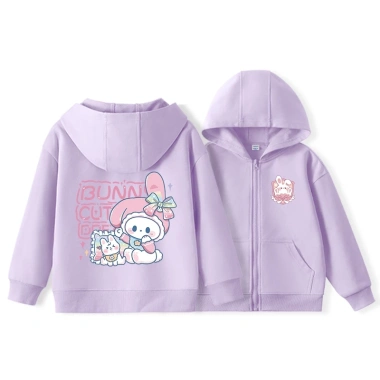Áo Hoodie bé gái trẻ em, thời trang, túi tiện, in thỏ dễ thương, 250.000 VND 6