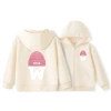 Áo Hoodie bé gái unisex form rộng mũ trùm zip, nỉ bông cotton ấm áp - 250k 4