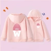 Áo Hoodie bé gái unisex form rộng mũ trùm zip, nỉ bông cotton ấm áp - 250k 5