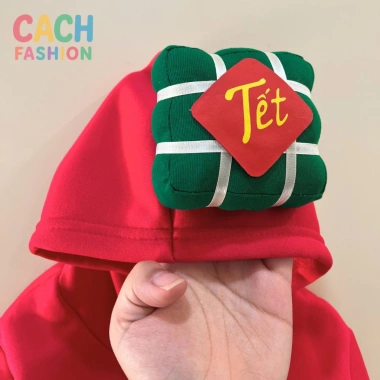 Áo hoodie bé mũ bánh chưng bánh tét pháo dưa hấu lì xì Đón Tết 2.026 cho 1‑9 tuổi 5 Áo hoodie bé mũ bánh chưng bánh tét pháo dưa hấu lì xì Đón Tết 2.026 cho 1‑9 tuổi 5