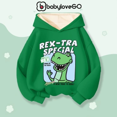 Áo hoodie bé trai BabyloveGO Khủng Long nỉ hai da dày, ấm áp 1‑10 tuổi, giá 179k 2