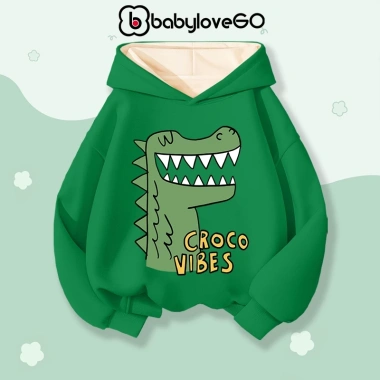 Áo hoodie bé trai BabyloveGO Khủng Long nỉ hai da dày, ấm áp 1‑10 tuổi, giá 179k 10
