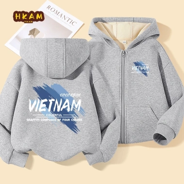 Áo Hoodie Bé Trai Dây Kéo Lót Lông Cừu Mùa Thu Đông - Khoác Có Túi Giá Ưu Đãi 345.600