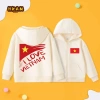 Áo Hoodie Bé Trai Dây Kéo Thoáng Khí, Thoải Mái, Túi In Cờ Việt Nam - 250.000đ