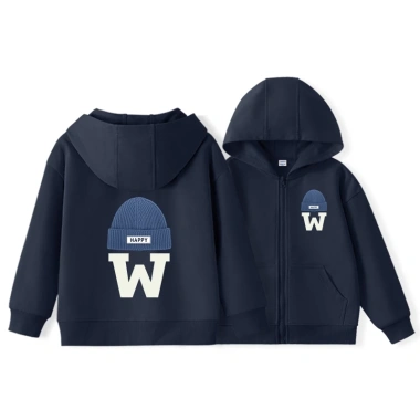 Áo Hoodie Bé Trai Form Rộng, Mũ Trùm, Zip, Nỉ Bông Cotton Ấm Áp - Giá 182.507₫ 5