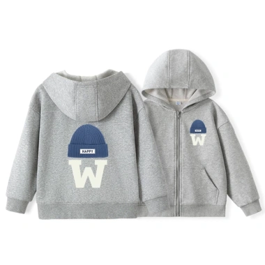 Áo Hoodie Bé Trai Form Rộng, Mũ Trùm, Zip, Nỉ Bông Cotton Ấm Áp - Giá 182.507₫ 7
