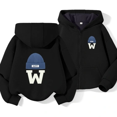Áo Hoodie Bé Trai Form Rộng, Mũ Trùm, Zip, Nỉ Bông Cotton Ấm Áp - Giá 182.507₫ 9