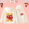 Áo Hoodie Bé Trai Gái Hình Tôi Yêu Việt Nam CIUCIU KID Nỉ Da Cá Mềm Mịn Giữ Ấm