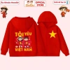 Áo Hoodie Bé Trai Gái Hình Tôi Yêu Việt Nam CIUCIU KID Nỉ Da Cá Mềm Mịn Giữ Ấm 10