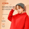 Áo Hoodie bé trai mũ trùm đầu, nỉ lông cừu giữ nhiệt, in hình Spaceman - 270.000đ 2