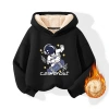 Áo Hoodie bé trai mũ trùm đầu, nỉ lông cừu giữ nhiệt, in hình Spaceman - 270.000đ 7