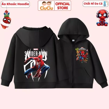Áo Hoodie Bé Trai Spiderman CIUCIU KID Nỉ Da Cá Mềm Mịn Giữ Ấm - Giá 175k, giảm từ 227.5k 7