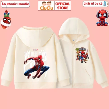 Áo Hoodie Bé Trai Spiderman CIUCIU KID Nỉ Da Cá Mềm Mịn Giữ Ấm - Giá 175k, giảm từ 227.5k 8