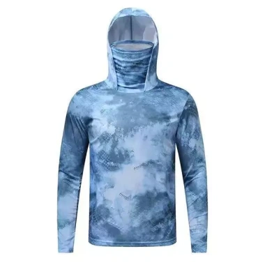 Áo hoodie câu cá ngoài trời có nắp che mặt, chống nắng, thoải mái - 151.200₫ 5