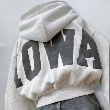 Áo Hoodie Croptop Nữ NO1 Form Rộng, Nỉ Dày Dặn, Streetwear Cá Tính - 175.500 VND