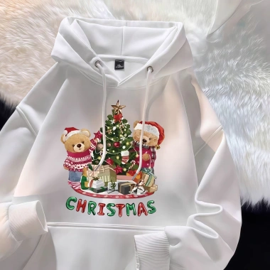 Áo Hoodie Giáng Sinh Gấu Teddy 350GSM - Cute Trendy, ấm Cúng, 99.000