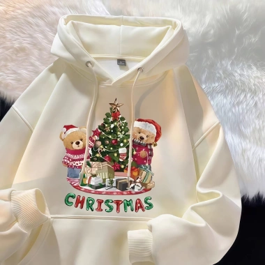 Áo Hoodie Giáng Sinh Gấu Teddy 350GSM - Cute Trendy, ấm Cúng, 99.000