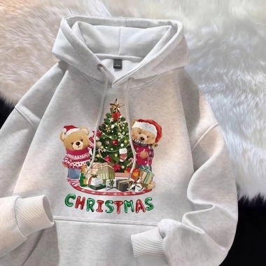 Áo Hoodie Giáng Sinh Gấu Teddy 350GSM - Cute Trendy, ấm Cúng, 99.000