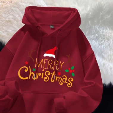 Áo Hoodie Giáng Sinh Merry Christmas Thiết Kế Trendy Mũ Ông Noel Giá 99k