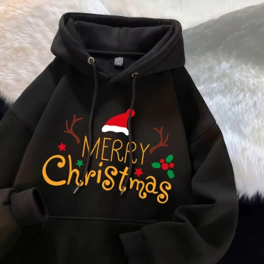 Áo Hoodie Giáng Sinh Merry Christmas Thiết Kế Trendy Mũ Ông Noel Giá 99k