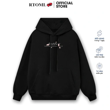 Áo hoodie in núi tuyết Hàn Quốc cotton nam nữ form rộng thu đông - RTOML 99k