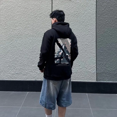 Áo hoodie in núi tuyết Hàn Quốc cotton nam nữ form rộng thu đông - RTOML 99k