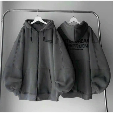 Áo Hoodie Khoá Kéo Interbreak Department Unisex Form Rộng Nỉ Bông Dày Mịn Dễ Phối Đồ Đi Học Đi Chơi Giá 155.200₫