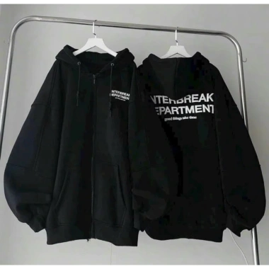 Áo Hoodie Khoá Kéo Interbreak Department Unisex Form Rộng Nỉ Bông Dày Mịn Dễ Phối Đồ Đi Học Đi Chơi Giá 155.200₫