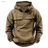 Áo hoodie nam dáng rộng, túi nửa dây kéo, thời trang thu đông - giảm 16% 4