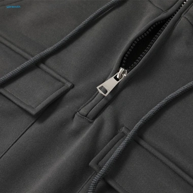 Áo hoodie nam dáng rộng, túi nửa dây kéo, thời trang thu đông - giảm 16%
