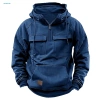 Áo hoodie nam dáng rộng, túi nửa dây kéo, thời trang thu đông - giảm 16% 7