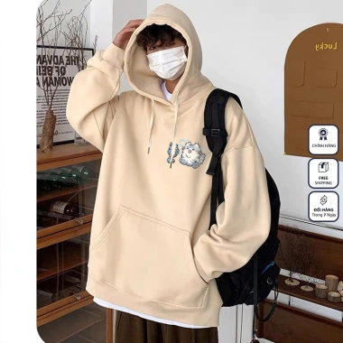 Áo hoodie nam nữ form rộng 2.025 - Hình hoạt hình dễ thương, vải cao cấp RTOML, chỉ 99k 2