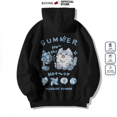 Áo hoodie nam nữ form rộng 2.025 - Hình hoạt hình dễ thương, vải cao cấp RTOML, chỉ 99k 3