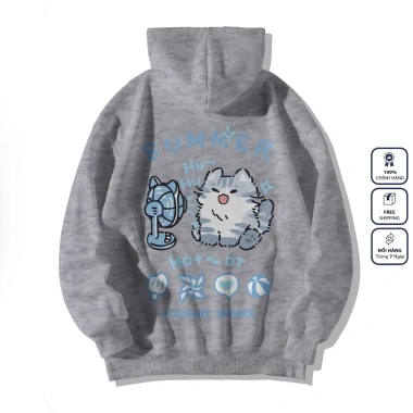 Áo hoodie nam nữ form rộng 2.025 - Hình hoạt hình dễ thương, vải cao cấp RTOML, chỉ 99k 6