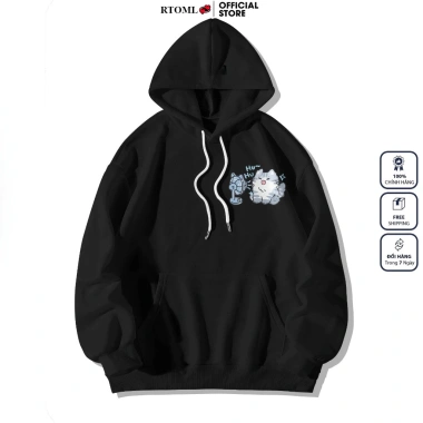 Áo hoodie nam nữ form rộng 2.025 - Hình hoạt hình dễ thương, vải cao cấp RTOML, chỉ 99k 10