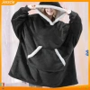 Áo Hoodie nam rộng vừa vặn mùa đông ấm cúng, túi lớn cặp đôi, lông cừu san hô, giá 488k 2