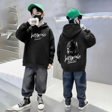Áo hoodie nam WUKONG áo khoác nỉ bông thu đông cho bé trai 6-14 tuổi size 18-52kg giá 85k 10