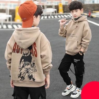 Áo hoodie nam WUKONG áo khoác nỉ bông thu đông cho bé trai 6-14 tuổi size 18-52kg giá 85k 13
