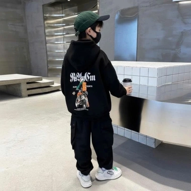 Áo hoodie nam WUKONG áo khoác nỉ bông thu đông cho bé trai 6-14 tuổi size 18-52kg giá 85k 16