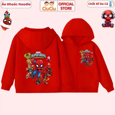 Áo Hoodie Người Nhện Siêu Nhân Bé Trai CIUCIU KID Nỉ Da Cá Mềm Mịn Giữ Ấm 175k 2